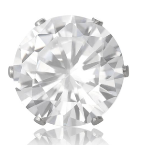 Round CZ Stud Earrings - 2.5 mm - Sterling Silver- Color Variety Available