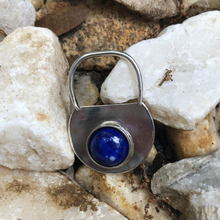 Load image into Gallery viewer, Lapis Lazuli Round Stone Sterling Silver Pendant, Earth&#39;s Treasures Collection