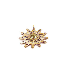 Load image into Gallery viewer, Starburst Pendant with Citrine Cubic Zirconia Center