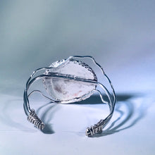 Load image into Gallery viewer, Sterling Silver Cuff, Harmony Mandala Series,with Inter changeable Center 12mm Stone