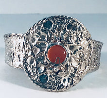 Load image into Gallery viewer, Sterling Silver Cuff with Interchangeable Center 12mm Stone, Harmony Mandala Series