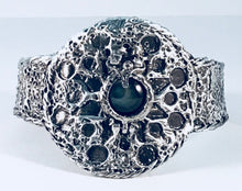 Load image into Gallery viewer, Sterling Silver Cuff with Interchangeable Center 12mm Stone, Harmony Mandala Series