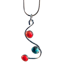 Load image into Gallery viewer, Handmade Pendant, Sterling, Coral Spiny Oyster, Kingman Turquoise Silver Chain