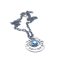 Load image into Gallery viewer, Ancient Egypt Eye of Horus, &quot;Evil Eye&quot; Sterling Silver Pendant Necklace