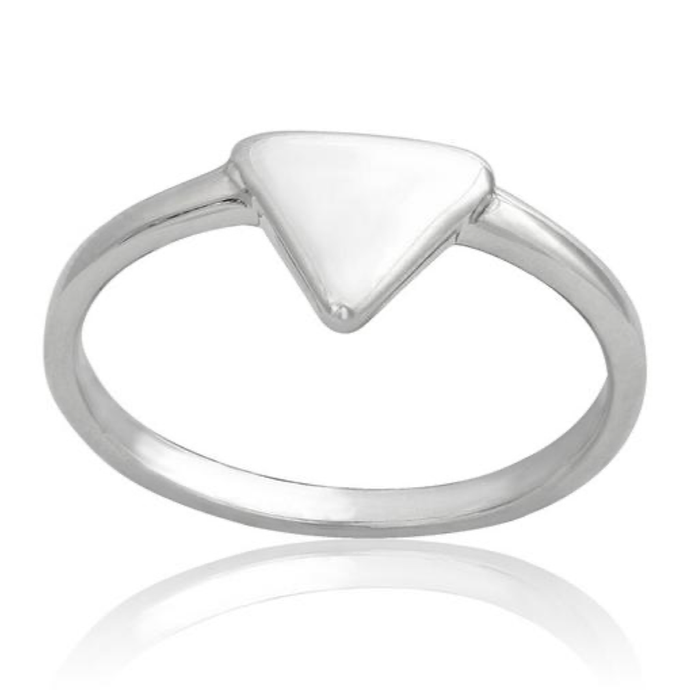 Triangle Sterling Silver Midi Band Ring