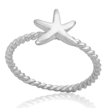 Load image into Gallery viewer, Sterling Silver Starfish Ring