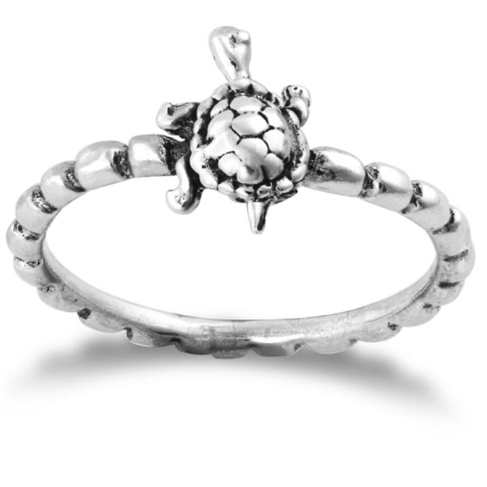 Sterling Silver Turtle (Honu) Ring