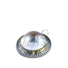 Load image into Gallery viewer, Moon Inspired Reversible Rutile Quartz and Sterling Silver Pendant