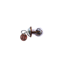 Load image into Gallery viewer, Gemini, Agate,  May 22 - June 21, Zodiac Birthstone Pendant, Glass, Sterling Silver, Copper on Brown, Beige or Black Leather Necklace