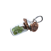 Load image into Gallery viewer, Libra, Peridot, Sept 23 - Oct 23 Zodiac Birthstone Pendant, Glass, Sterling Silver, Copper on Brown, Beige or Black Leather Necklace