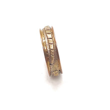 Load image into Gallery viewer, Textured  Copper &amp; Bronze Band Ring, OOAK, Size 7