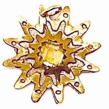 Load image into Gallery viewer, Starburst Pendant with Citrine Cubic Zirconia Center