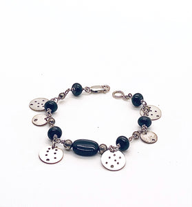 Constellation Bracelet, Sterling Silver and Black Onyx