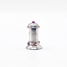 Load image into Gallery viewer, Handmade Miniature Sterling and Copper Bottle with Ruby Accent on Cap