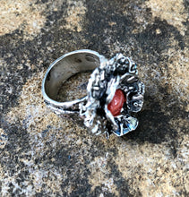 Load image into Gallery viewer, Sterling Silver Flower Vine Ring, Harmony Botanical Series, Interchangeable Stones