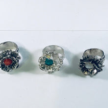 Load image into Gallery viewer, Sterling Silver Flower Vine Ring, Harmony Botanical Series, Interchangeable Stones