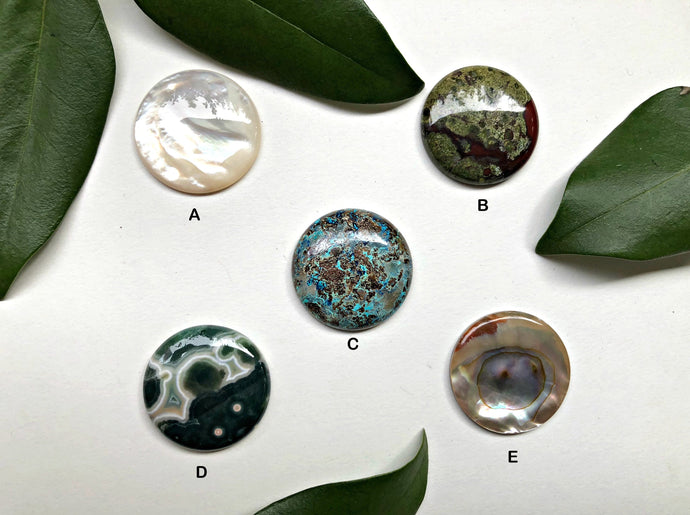 30 mm round cabochons, Harmony Collection - for use with interchangeable jewelry and for custom orders
