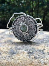 Load image into Gallery viewer, Sterling Silver Cuff, Harmony Mandala Series,with Inter changeable Center 12mm Stone